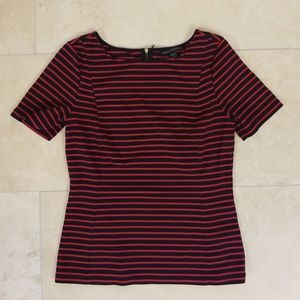 Banana Republic Navy & Red Striped Top, Size 4